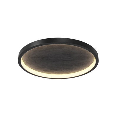 Luminosa Lighting Luminosa Orign Modern 60Cm Integrated Led Semi Flush Ceiling Light Black 3000K 450Lm from B&Q