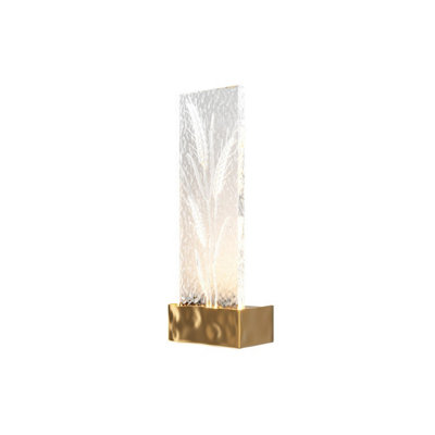Luminosa Lighting Luminosa Ornate Modern Integrated Led Wall Lamp Brass 3000K 50Lm Acrylic Shade from B&Q