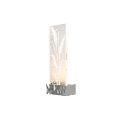 Luminosa Lighting Luminosa Ornate Modern Integrated Led Wall Lamp Chrome 3000K 50Lm Acrylic Shade from B&Q