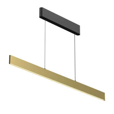 Luminosa Lighting Luminosa Euphoria Bar Pendant Ceiling Light Dimmable Brass from B&Q