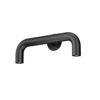Luminosa Lighting Luminosa Sleek Twin Outdoor Modern Wall Lamp Graphite 3000K 300Lm Ip65 from B&Q