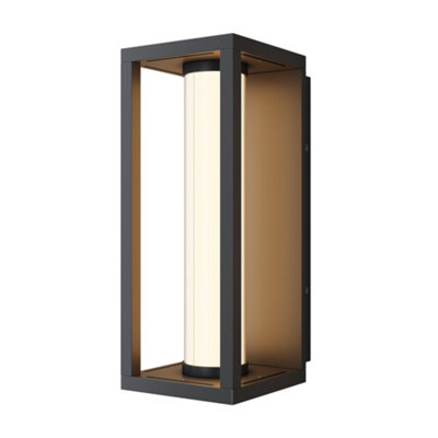 Luminosa Lighting Luminosa Expo Outdoor Wall Lantern Black 3000K 650Lm Ip54 from B&Q
