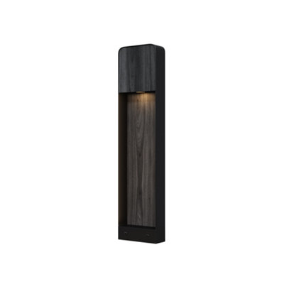 Luminosa Lighting Luminosa Porte Outdoor Bollard Black Wood 3000K 250Lm Ip54 from B&Q