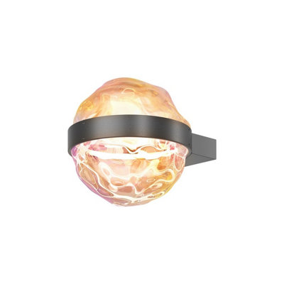 Luminosa Lighting Luminosa Misterio Modern Globe Wall Lights Dimmable Black 2700K 650Lm Colorful Shade from B&Q