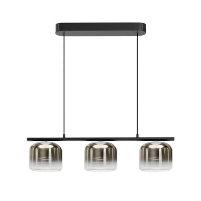Luminosa Lighting Luminosa Spirito Led Bar Pendant Ceiling Light Black 3000K Dimmable from B&Q