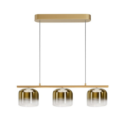 Luminosa Lighting Luminosa Spirito Led Bar Pendant Ceiling Light Gold 3000K Dimmable from B&Q