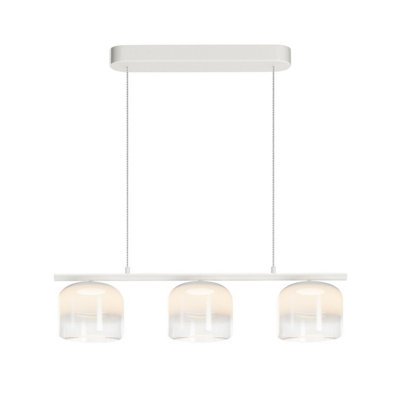 Luminosa Lighting Luminosa Spirito Led Bar Pendant Ceiling Light White 3000K Dimmable from B&Q