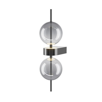Luminosa Lighting Luminosa Double Moon Led Globe Wall Lights Black 3000K from B&Q