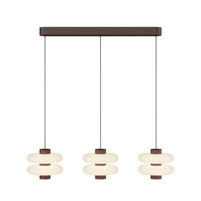 Luminosa Lighting Luminosa Nuvem Led Bar Pendant Ceiling Light Brown 3000K Dimmable from B&Q