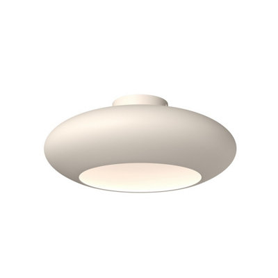 Luminosa Lighting Luminosa Aros Led Bowl Semi Flush Ceiling Light White 3000K from B&Q