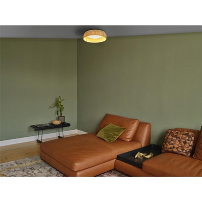 Osram Decor Bamboo Paper Ceiling Light Led 500mm E27 2700Lm 28W 3000K Warm Light from B&Q