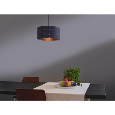 Osram Decor Felt Weaving Pendant Ceiling Light 380mm E27 Dark Grey Max 15W Led from B&Q