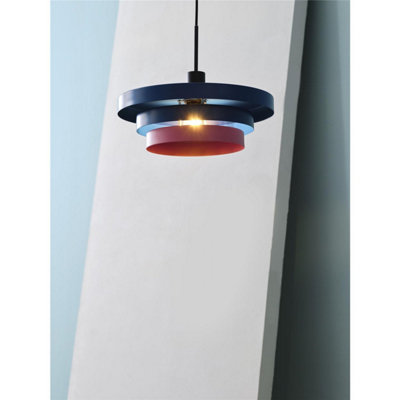 Osram Decor Layers Pendant Ceiling Light E27 Blue-Pink Max 15W Led Modern Indoor from B&Q