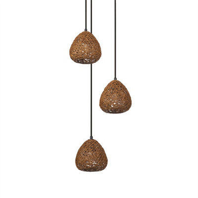 Osram Decor Paper Drop Pendant Plate Ceiling Light 3 X E27 Beige from B&Q