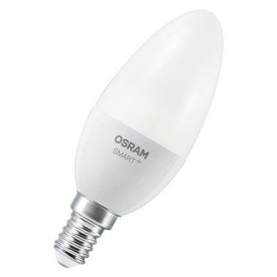 Osram Smart+ Matter E14 Classic B40 Multicolour Rgbw Light Bulb 4.9W 4 Pack from B&Q