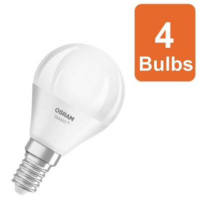 Osram Smart+ Matter E14 Classic P40 Tunable White Light Bulb 4.9W 4 Pack from B&Q