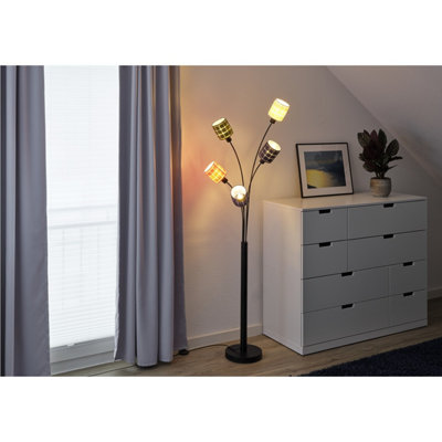 Osram Decor Felt Weaving Cans Floor Lamp 5 X E14 Multi-Colour Standing Light from B&Q