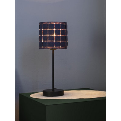 Osram Decor Felt Weaving Table Lamp E14 Dark Grey Unique Bedside Desk Light from B&Q