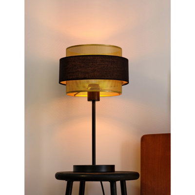 Osram Decor Hornet Table Lamp E27 Black Industrial Style Desk Bedside Light from B&Q