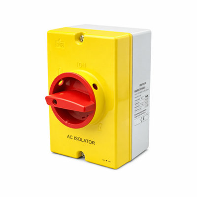 40A AC Isolator Switch IP66 Weatherproof 415V Rotary