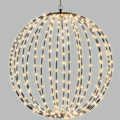 40cm 180 Warm White Led Black plastic ball