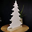 40cm Battery Operated Warm White LED Lit Wooden Christmas Reindeer Scene