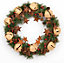 40cm Bells Stars Pine Green Christmas Wreath