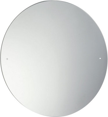 40cm Circular Frameless Bathroom Mirror with Pre-drilled Holes and Wall Hanging Fittings