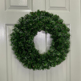 40cm Diameter Canadian Pine Christmas Wreath in Plain Green