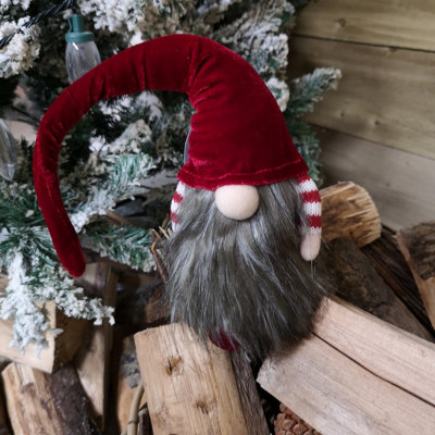 40cm Festive Christmas Gonk with Haired Body & Long Burgundy Hat Price Comparisons | Compare The Build