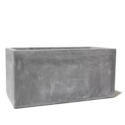 40cm Fibrecotta Cement Large Cube Planter | DIY at B&amp;Q