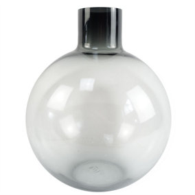 40cm Grey Smoke Bottle Glass Vase