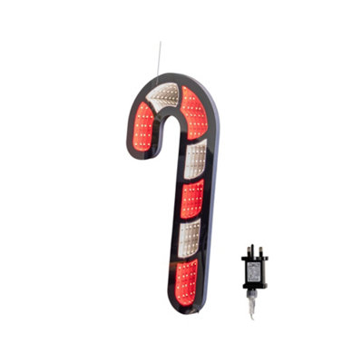 40cm Infinity Light up Hanging Candy Cane Christmas Decoration with Red ...
