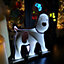 40cm LED Infinity Snowdog Christmas Decoration with Wooden Base