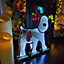 40cm LED Infinity Snowdog Christmas Decoration with Wooden Base