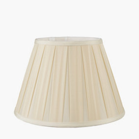 40cm Light Cream Silk Box Pleat Empire Table Floor Lampshade