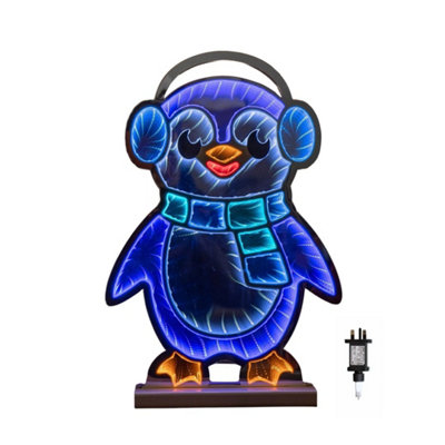 40cm Light up Penguin Infinity Christmas Decoration