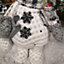 40cm Plush Christmas Decoration Standing Snowman Holding Sledge