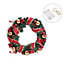40cm Red Ribbon Lighted Wreath Hanging Xmas Decor with 3M LED Light String