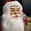 40cm Red Standing Santa Claus Indoor Decoration with Present and Green Sack