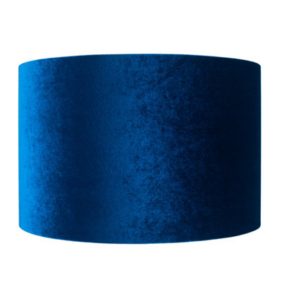 40cm Royal Blue Velvet Cylinder Lampshade Floor Table Lamps