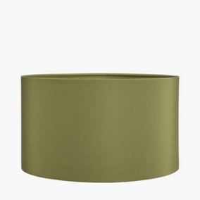 40cm Sage Green Poly Cotton Cylinder Lamp Shade Table Floor Lampshades For Living Room