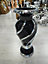 40Cm Spiral Crushed Diamond Ceramic Flower Vase Black V071