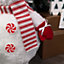 40cm Standing Plush Snowman with Red Stripped Hat Christmas Decoration