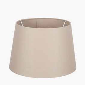 40cm Taupe Tapered Poly Cotton Lampshade For Table and Floor Lamps