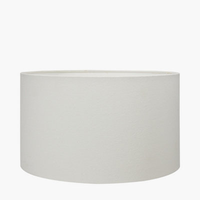 40cm White Handloom Cylinder Lamp Shade Floor Table Lampshades