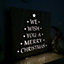 40cm Wooden Slate Effect Lit We Wish You a Merry Christmas Wall Box Art with Warm White LEDs