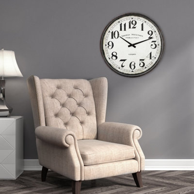 40cm x 40cm Vintage Metal Clock