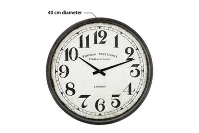 40cm x 40cm Vintage Metal Clock