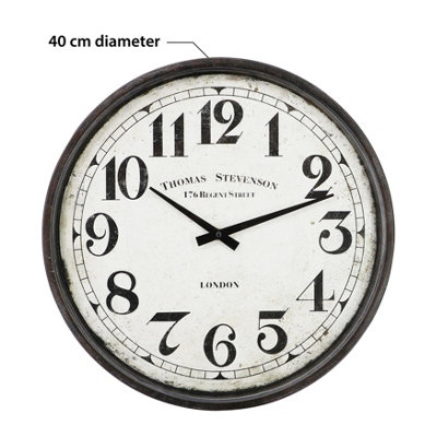 40cm x 40cm Vintage Metal Clock - 4